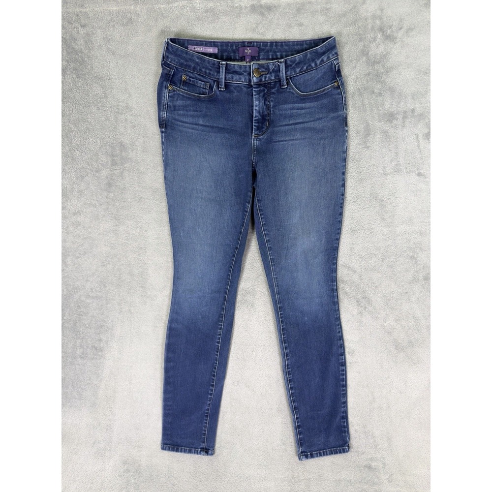 NYDJ Jeans Womens 2 Blue Medium Wash Mid Rise Alina Legging Skinny Stretch‎ USA